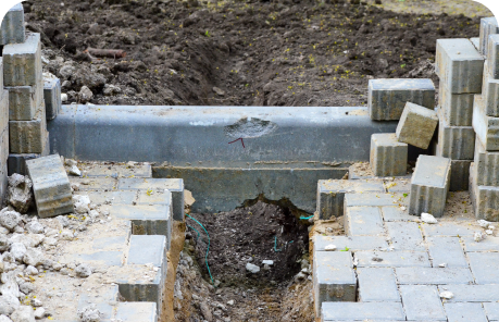 Drainage rock installation Western NC